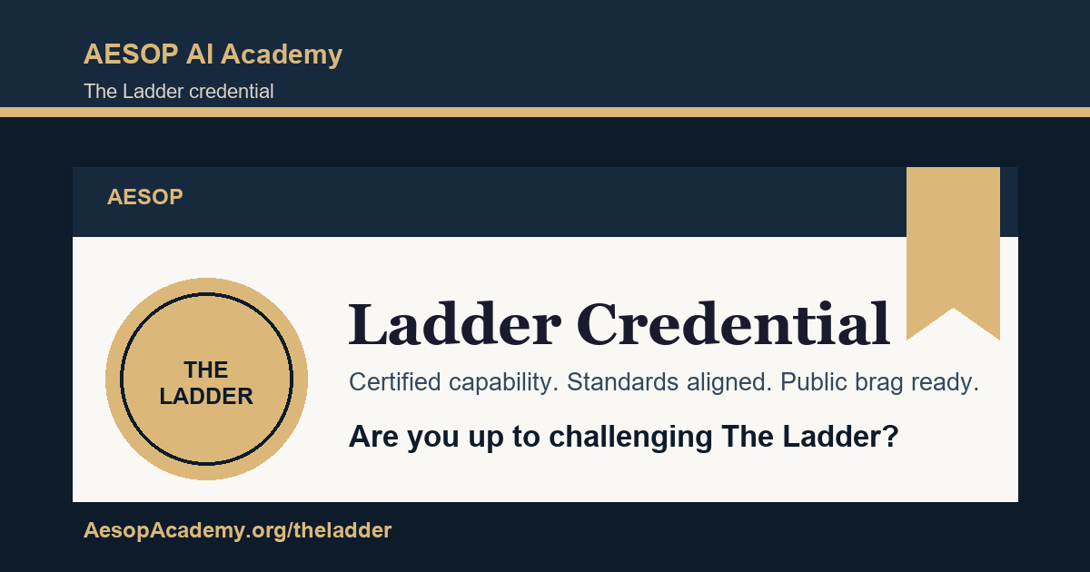AESOP Ladder credential share card